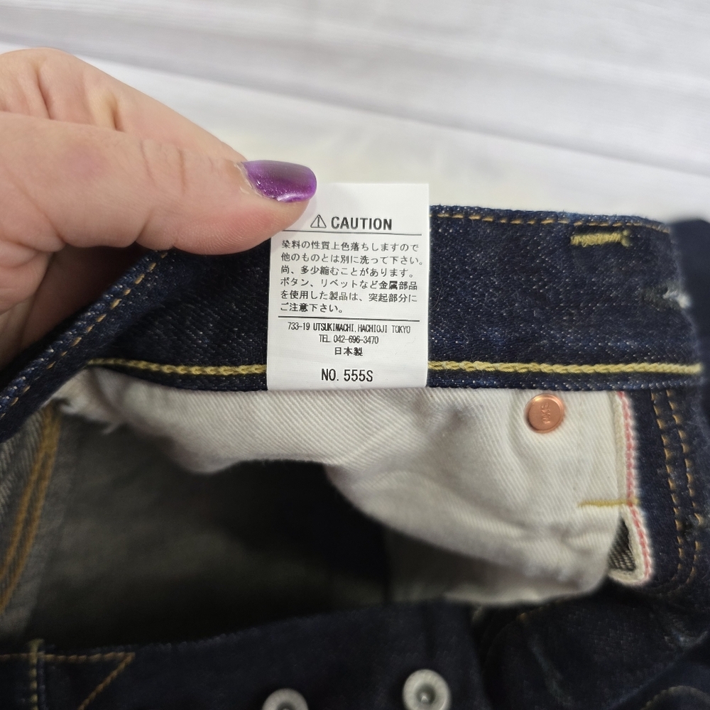 Iron Heart 18oz Vintage Selvedge Denim Slim Tapered Cut Jeans - Indigo - Picture 14 of 15
